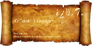 Ádok Tivadar névjegykártya