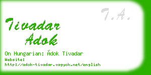 tivadar adok business card